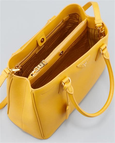 Prada Hobo Yellow Saffiano Shoulder Bag – THE PURSE AFFAIR